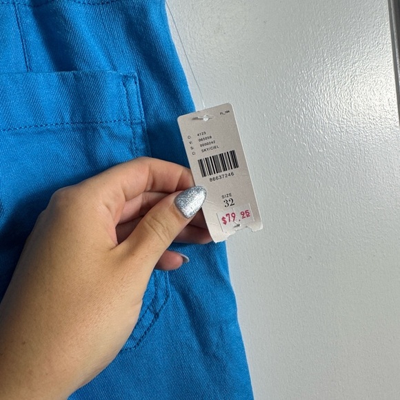 NWT Anthropologie Maeve The Colette Cropped Wide Leg Pants Linen Sky Blue 32 - Picture 4 of 11